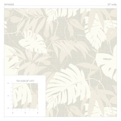Rainforest Leaves Grasscloth & Naturals